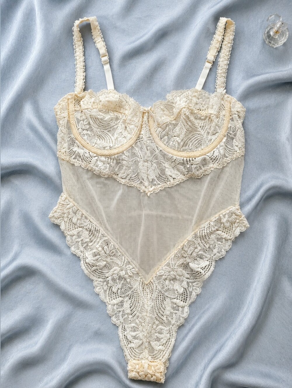 Vintage Victoria's Secret Gold Label Lace Teddy Bodysuit 36C